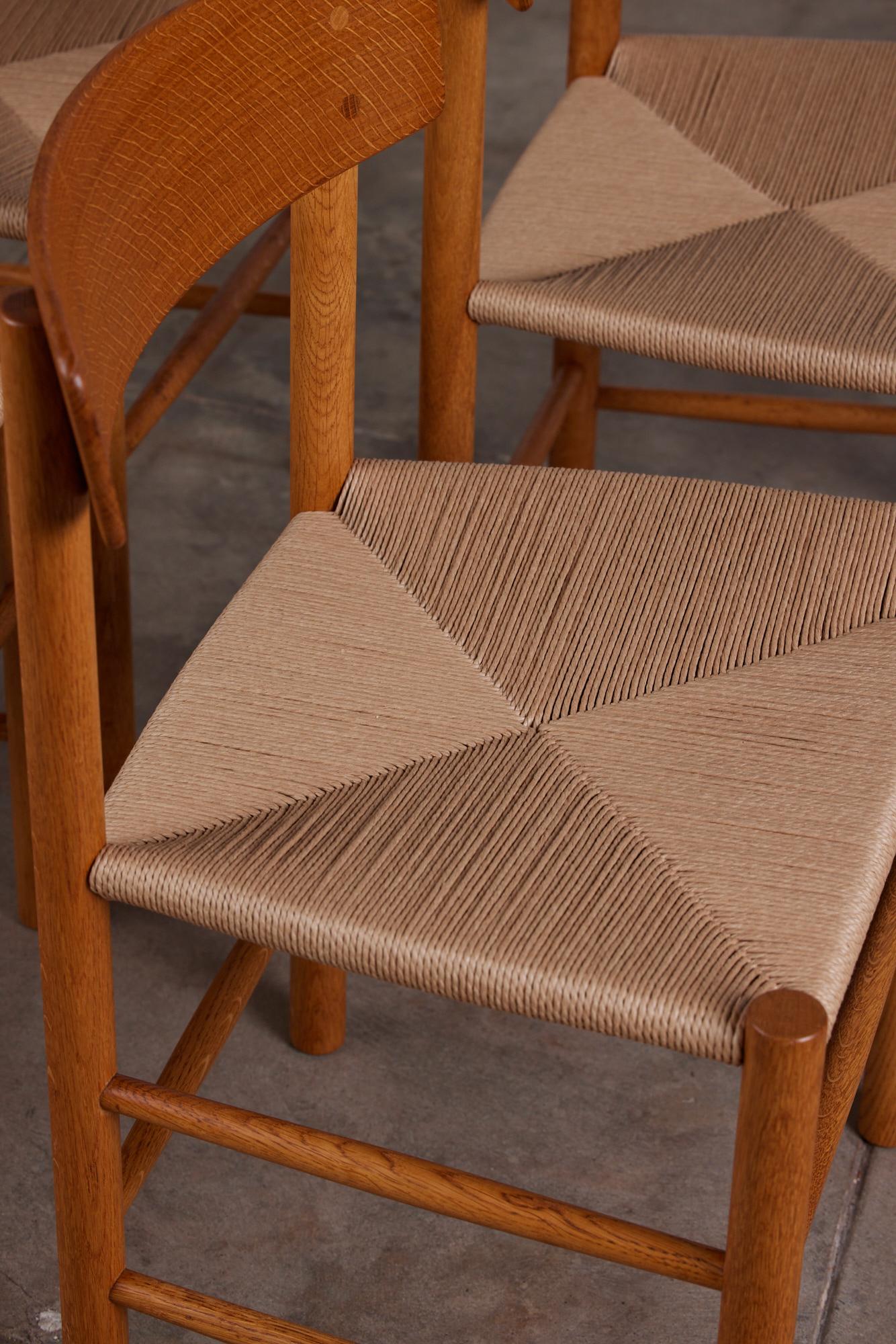 Set of Four Børge Mogensen Dining Chairs 1