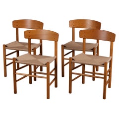 Set of Four Børge Mogensen Dining Chairs