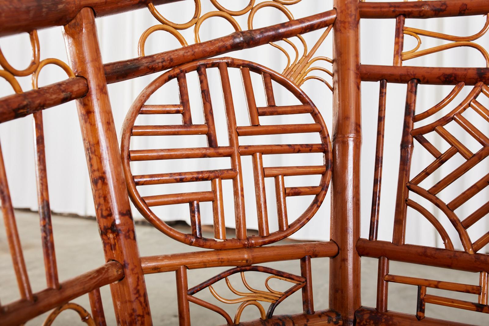 Set of Four Brighton Pavilion Style Bamboo Armchairs 5