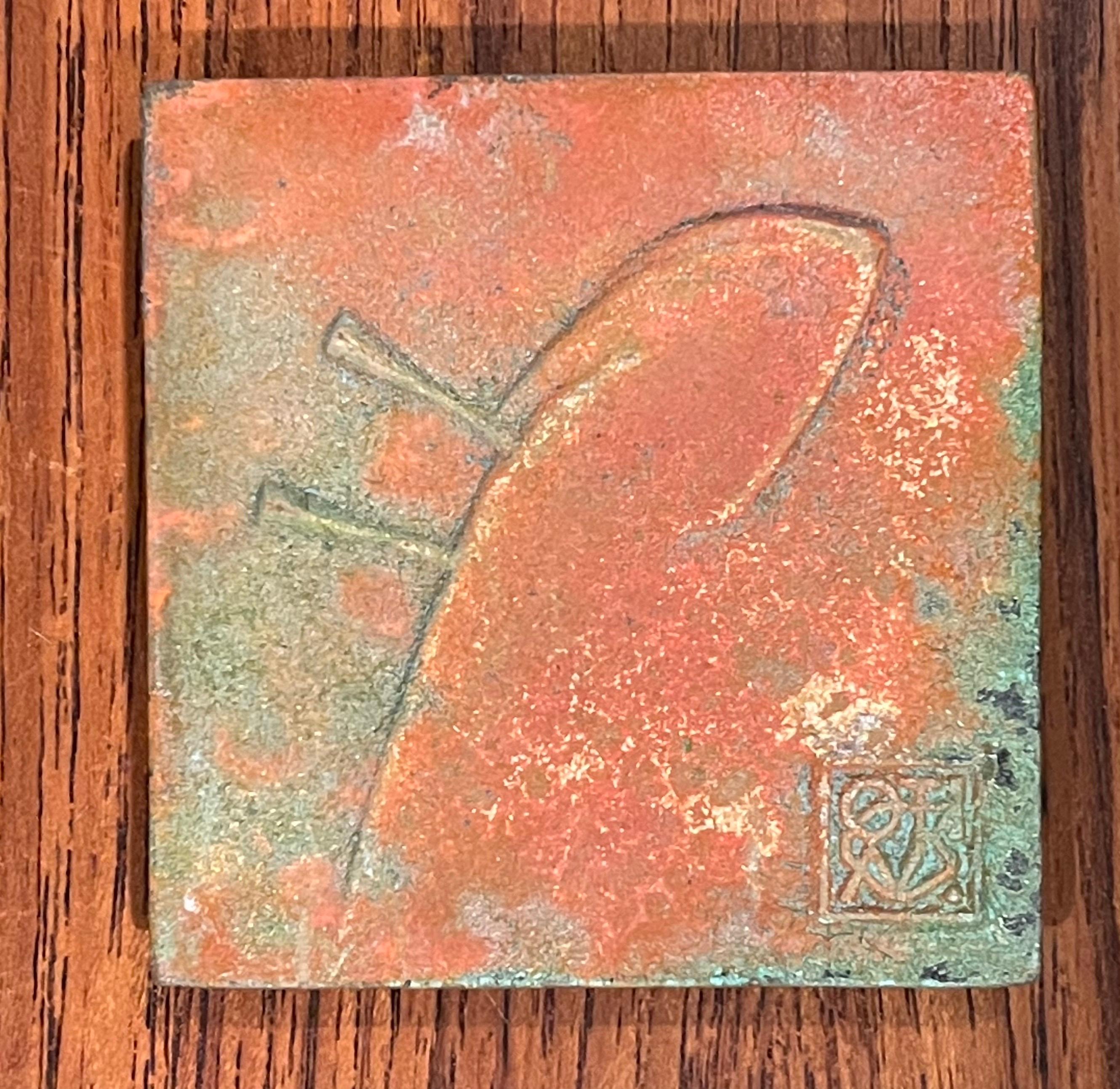 North American Set of Four Bronze Cosanti Tiles by Paolo Soleri