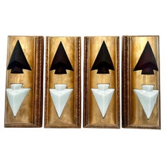 Ensemble de quatre Lights d'ascenseur en bronze