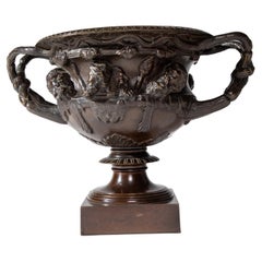Antique Set of Four Bronze "Warwick" Urns