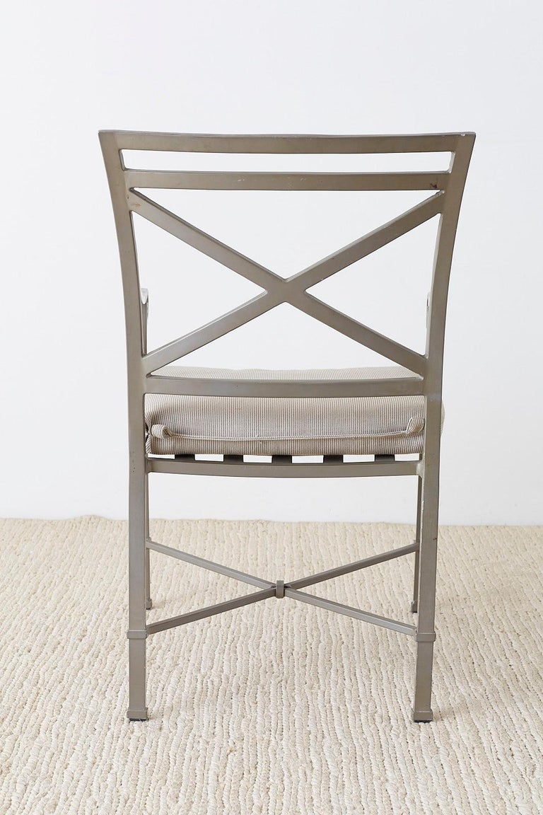 Set of Four Brown Jordan Aluminum Patio Armchairs at 1stDibs