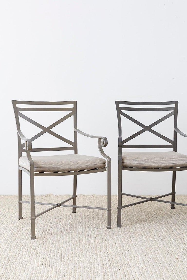 Set of Four Brown Jordan Aluminum Patio Armchairs at 1stDibs