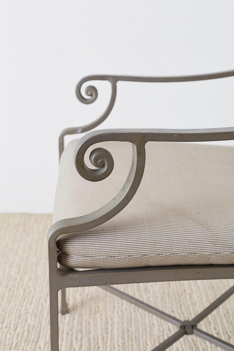 Set of Four Brown Jordan Aluminum Patio Armchairs at 1stDibs