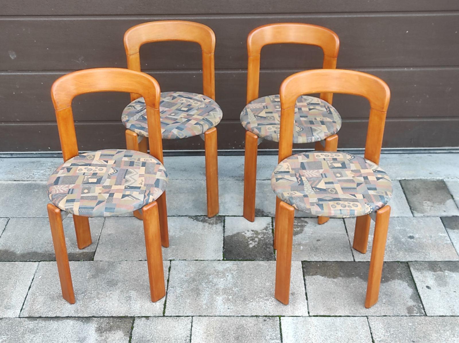 Set of Four Bruno Rey Dining Chair for DIETIKER 1970s 3