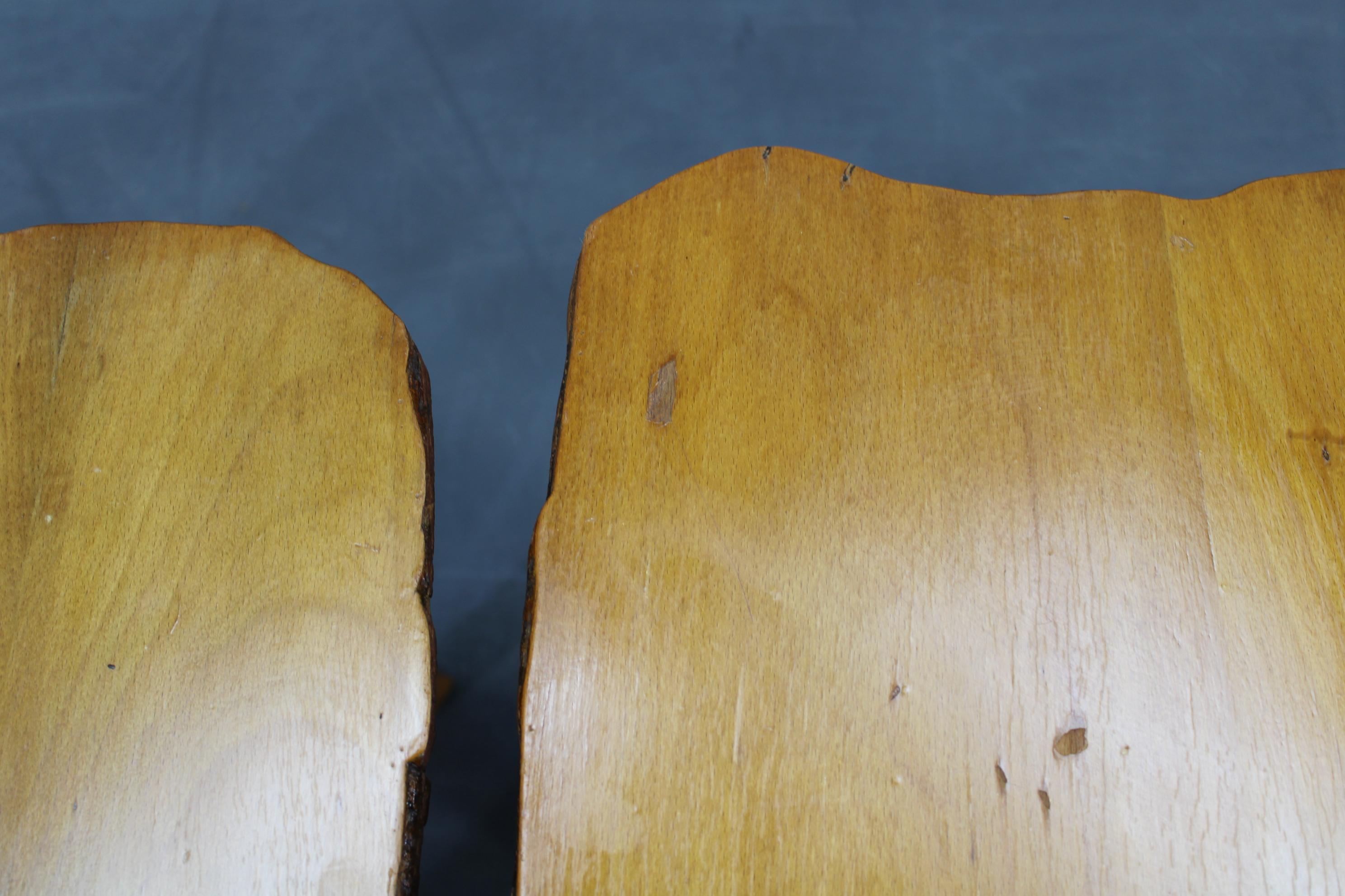 Ensemble de quatre tabourets brutalistes, Tchécoslovaquie, années 1950 Bon état - En vente à Praha, CZ