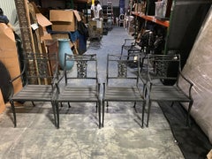 Set of Four by Molla Wrought Iron Neoclassical Diana the Huntress Garden Chairs