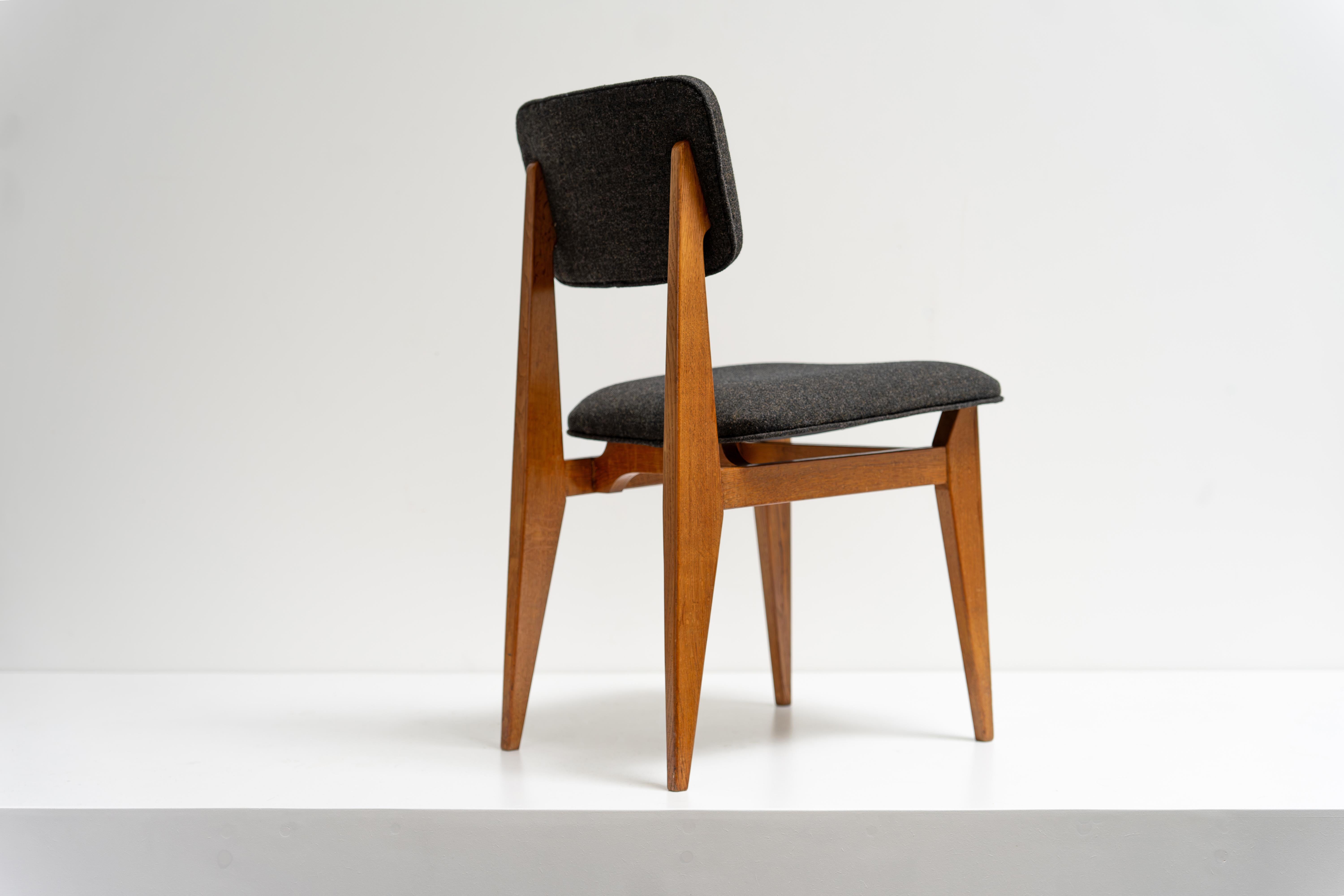 Set di quattro sedie C.C. di Marcel Gascoin Arhec, Francia, anni '50 in vendita 3