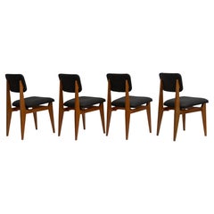 Set of Four C Chairs by Marcel Gascoin Arhec, France 1950s