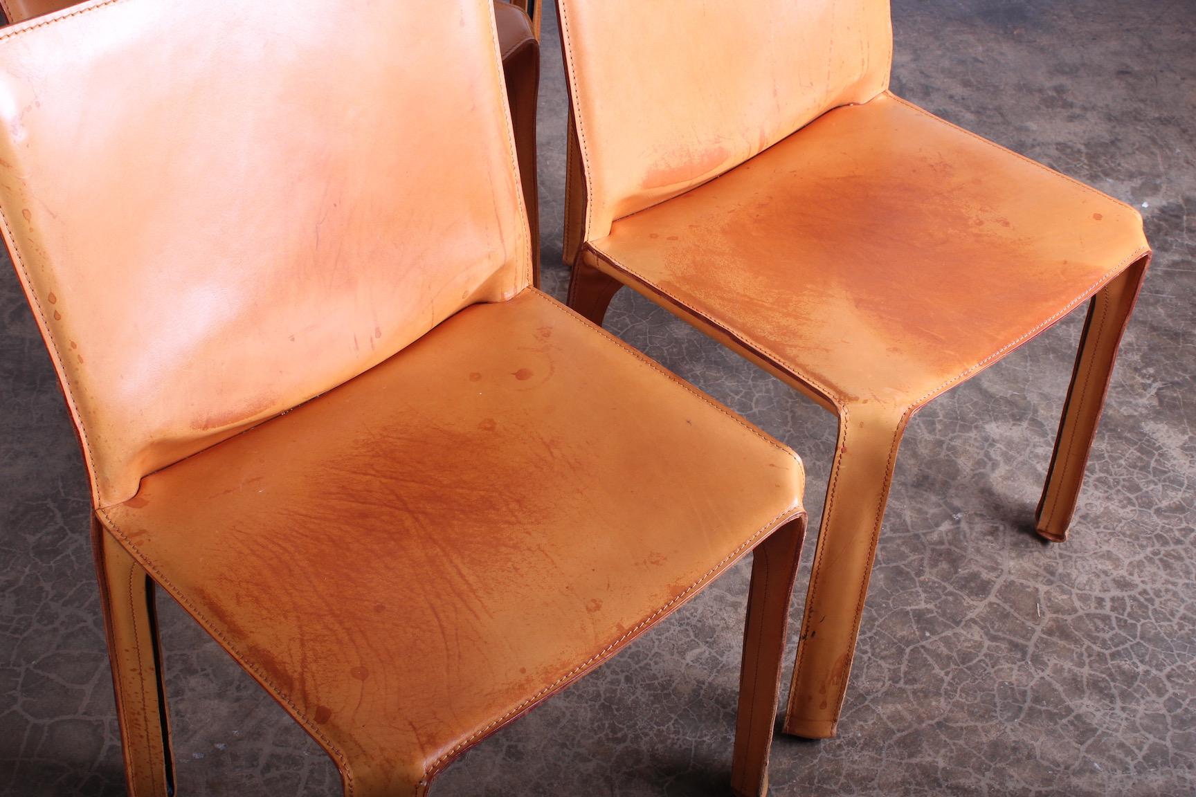 Set of Four Cab Chairs by Mario Bellini 6