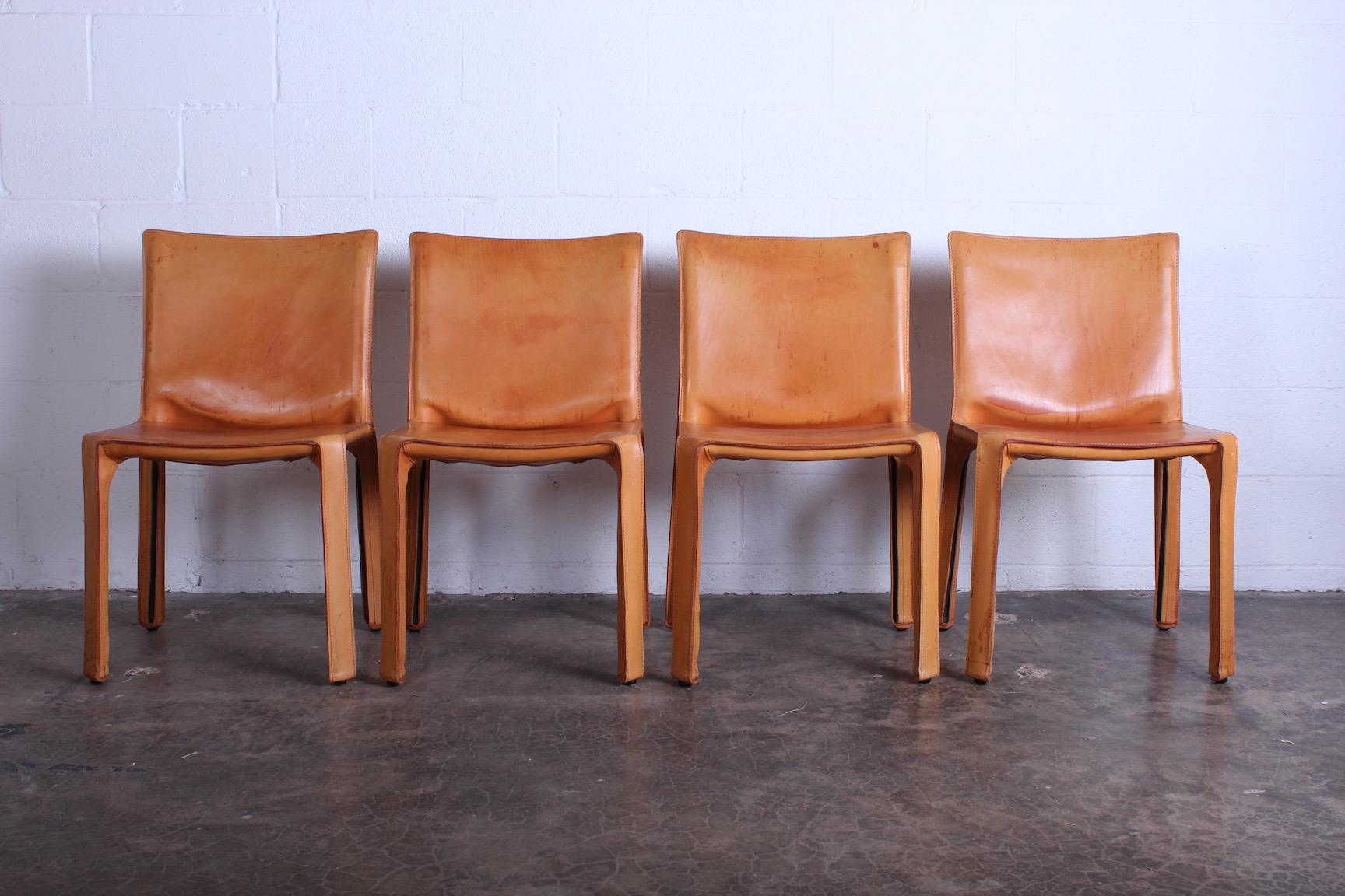 Set of Four Cab Chairs by Mario Bellini In Fair Condition In Dallas, TX