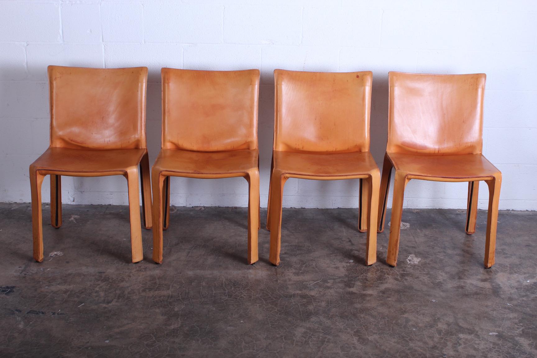 Late 20th Century Set of Four Cab Chairs by Mario Bellini