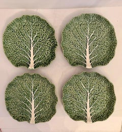 Set Of Four Cabbage Pattern Plates or Bowls
