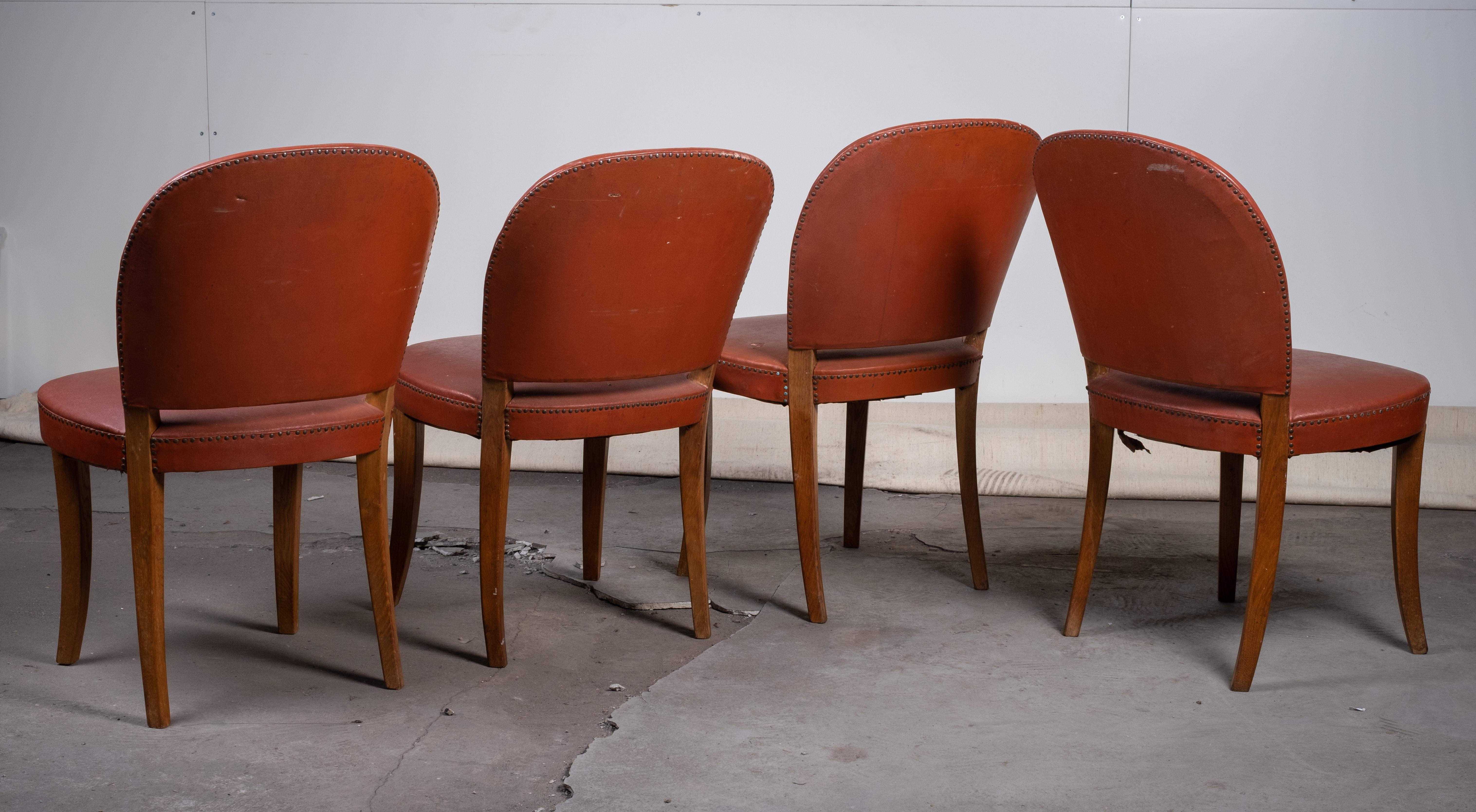 Satz von vier Café-Stühlen von Otto Schultz für AB Boet, 1930er Jahre (Dänisch) im Angebot