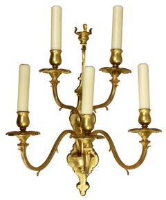 Set Of Four Caldwell And Company Gilt Bronze Wall Sconces