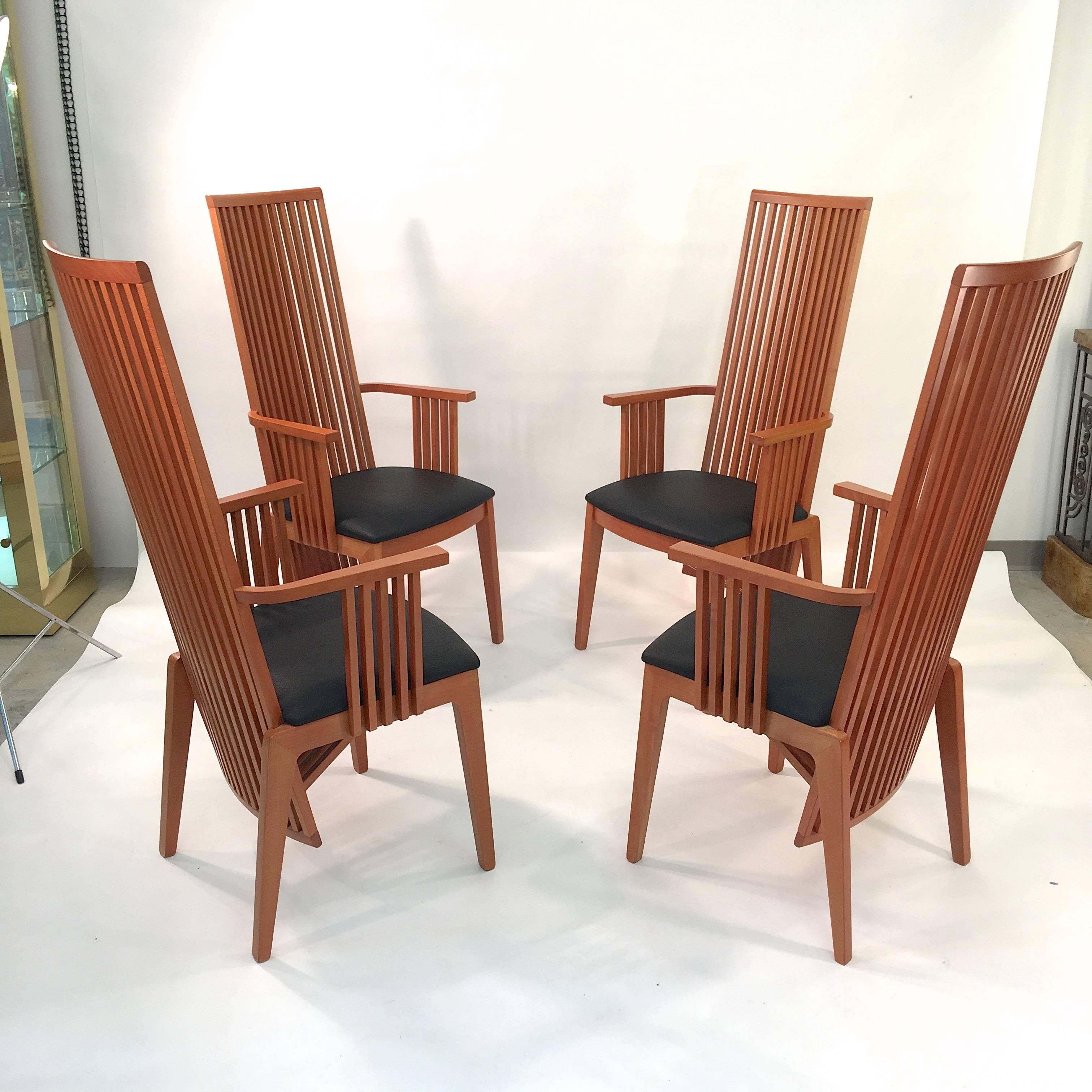 italien Ensemble de quatre fauteuils « Californie » d'Antonio Sibau en vente