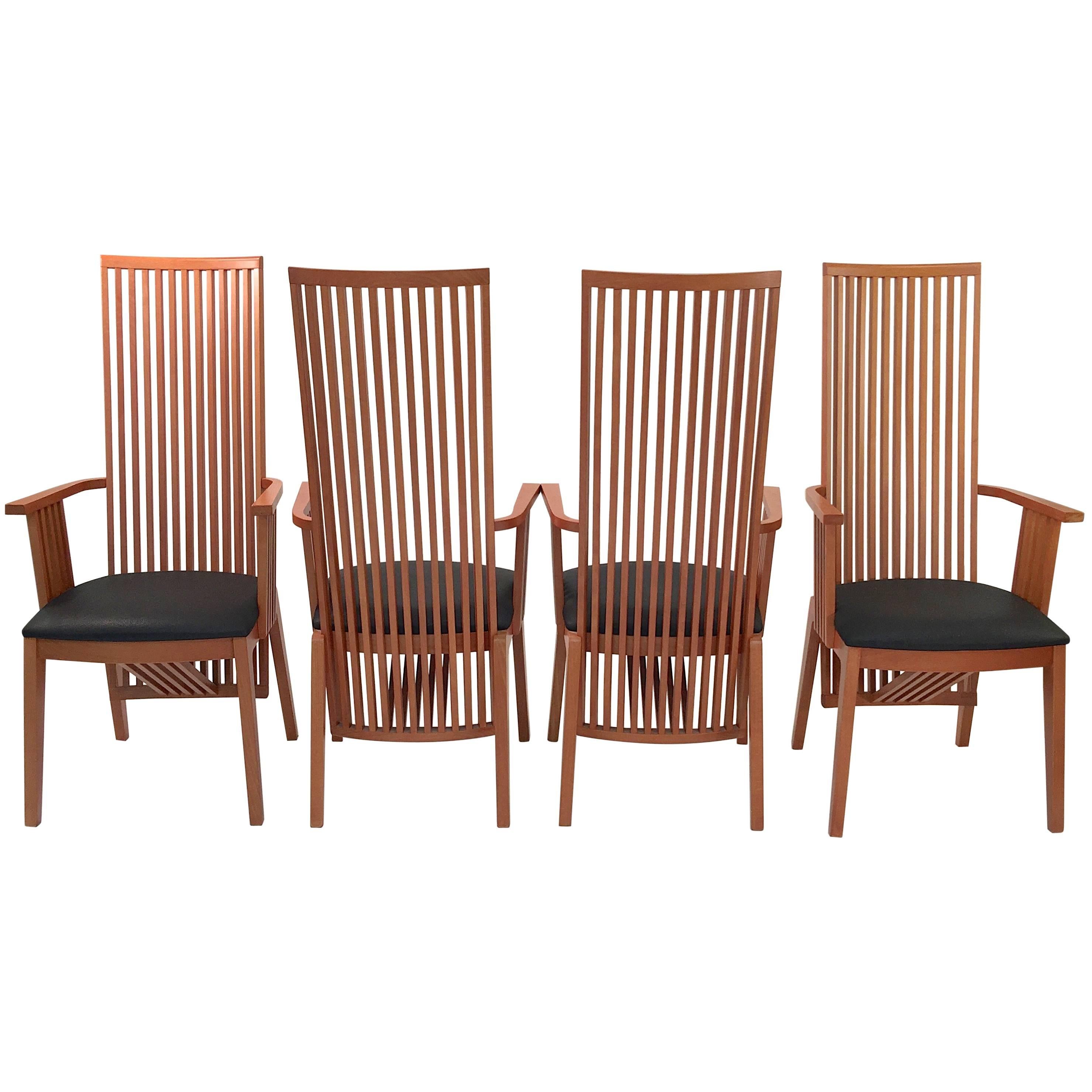 Set of Four "California" Armchairs by Antonio Sibau For Sale