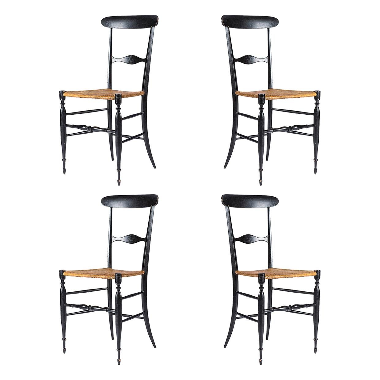 Set of Four "Campanino" Chairs by Sanguineti