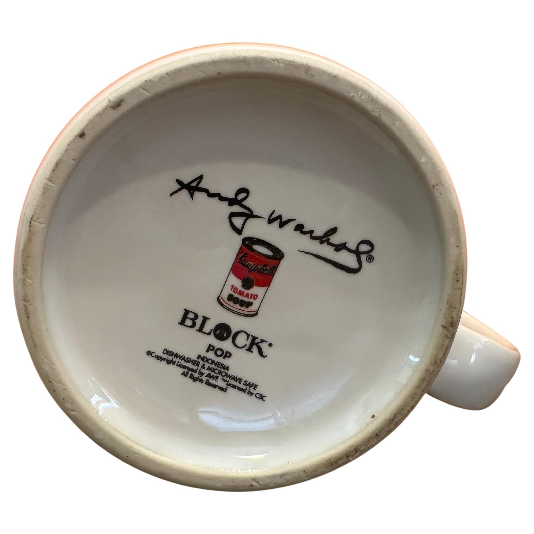 Set of Four Campbell's Soup Ceramic Coffee Mugs by Andy Warhol for Block in vendita 3