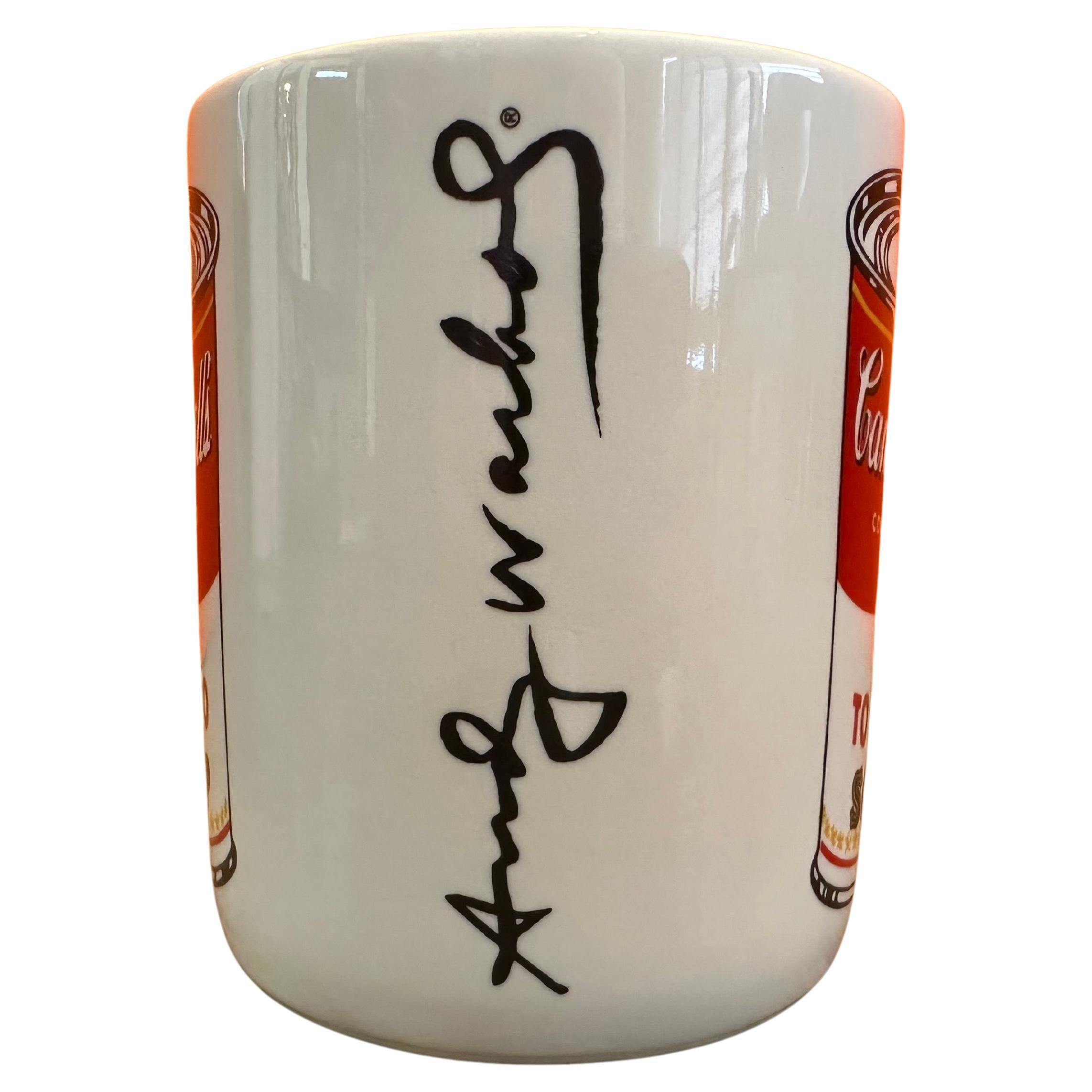 Set of Four Campbell's Soup Ceramic Coffee Mugs by Andy Warhol for Block in vendita 1