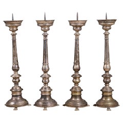 Antique Set of Four Candle Sticks