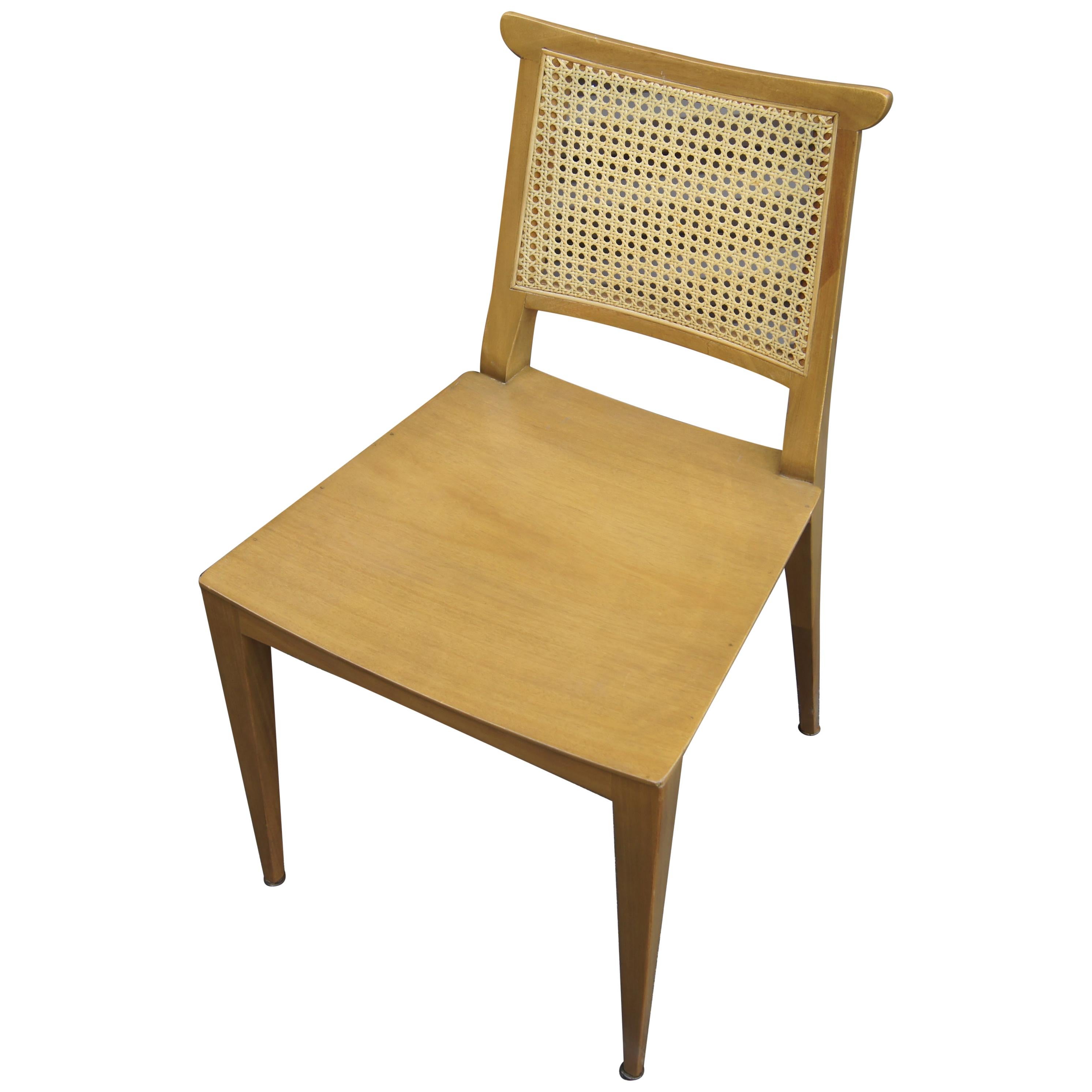 Set of Six Cane Back Dining Chairs by Edward Wormley For Sale at 1stDibs