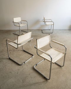 Set of Four Cantilever Armchairs after Mart Stam S 34, Brazil, 1980s