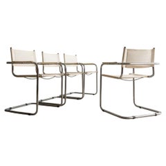 Set of Four Cantilever Armchairs after Mart Stam S 34, Brazil, 1980s