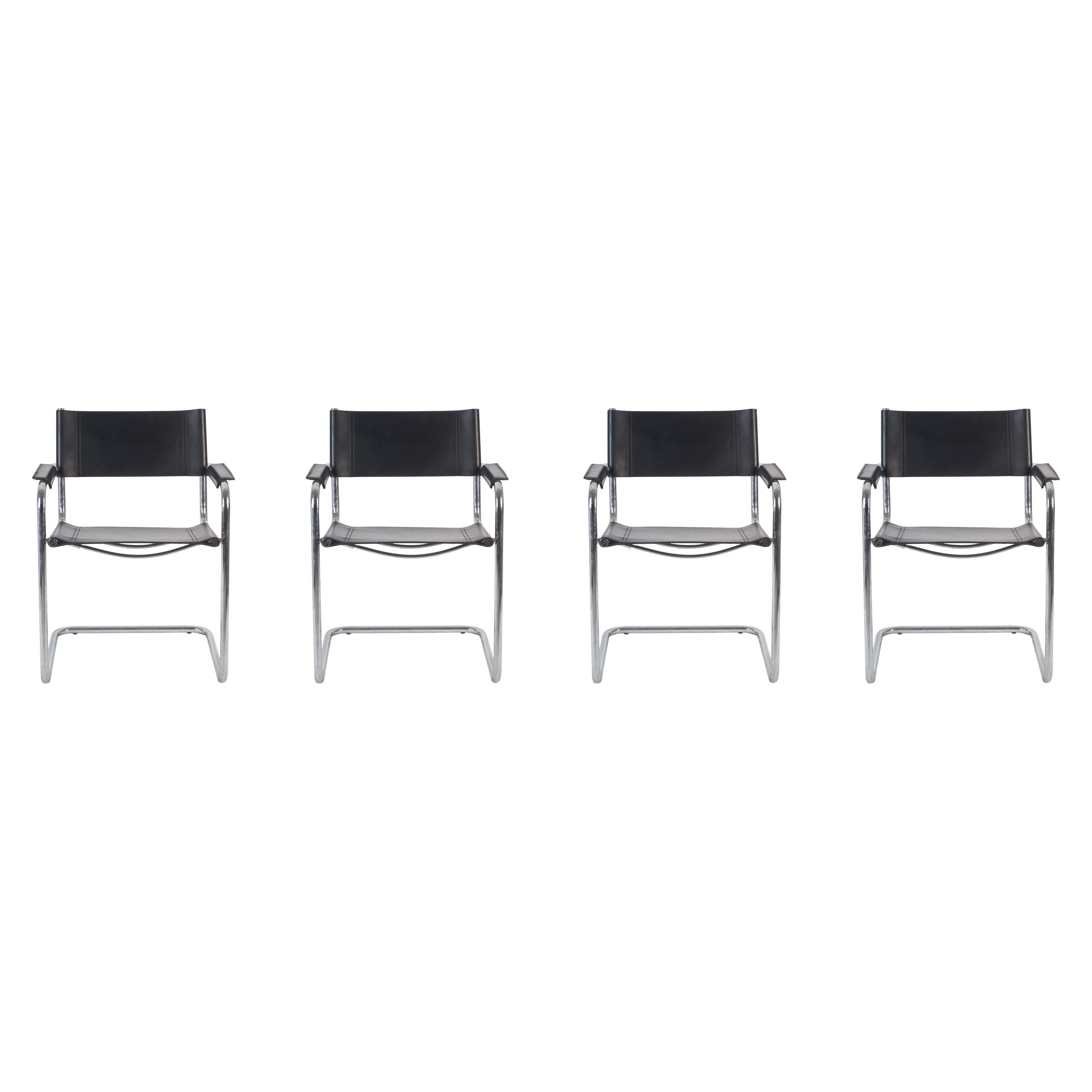 Set of Four Cantilever S34 Chairs by Mart Stam, 1970s