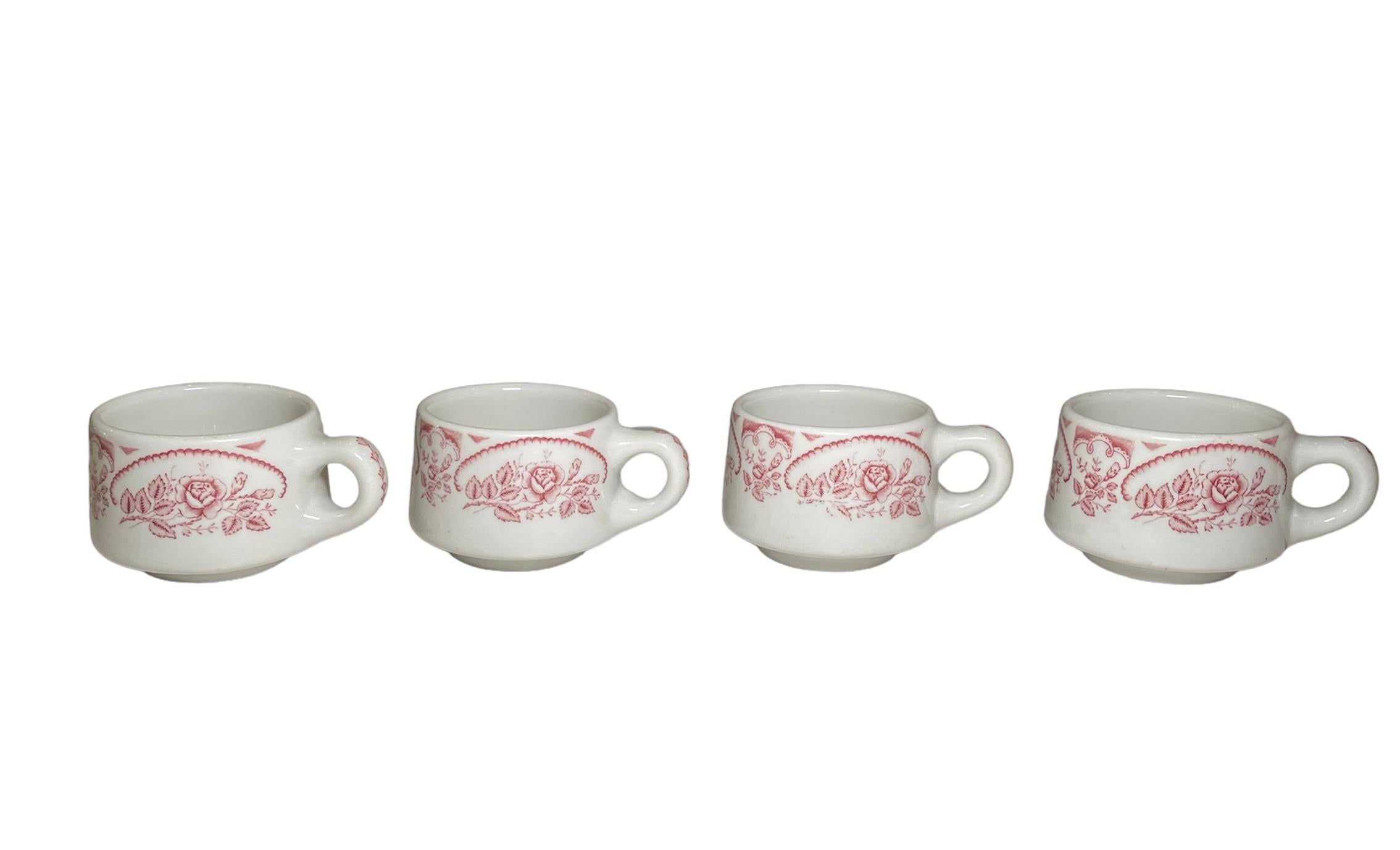 Ceramic Set of Four Caribe China Coffee / Hot Chocolate Cup For Sale
