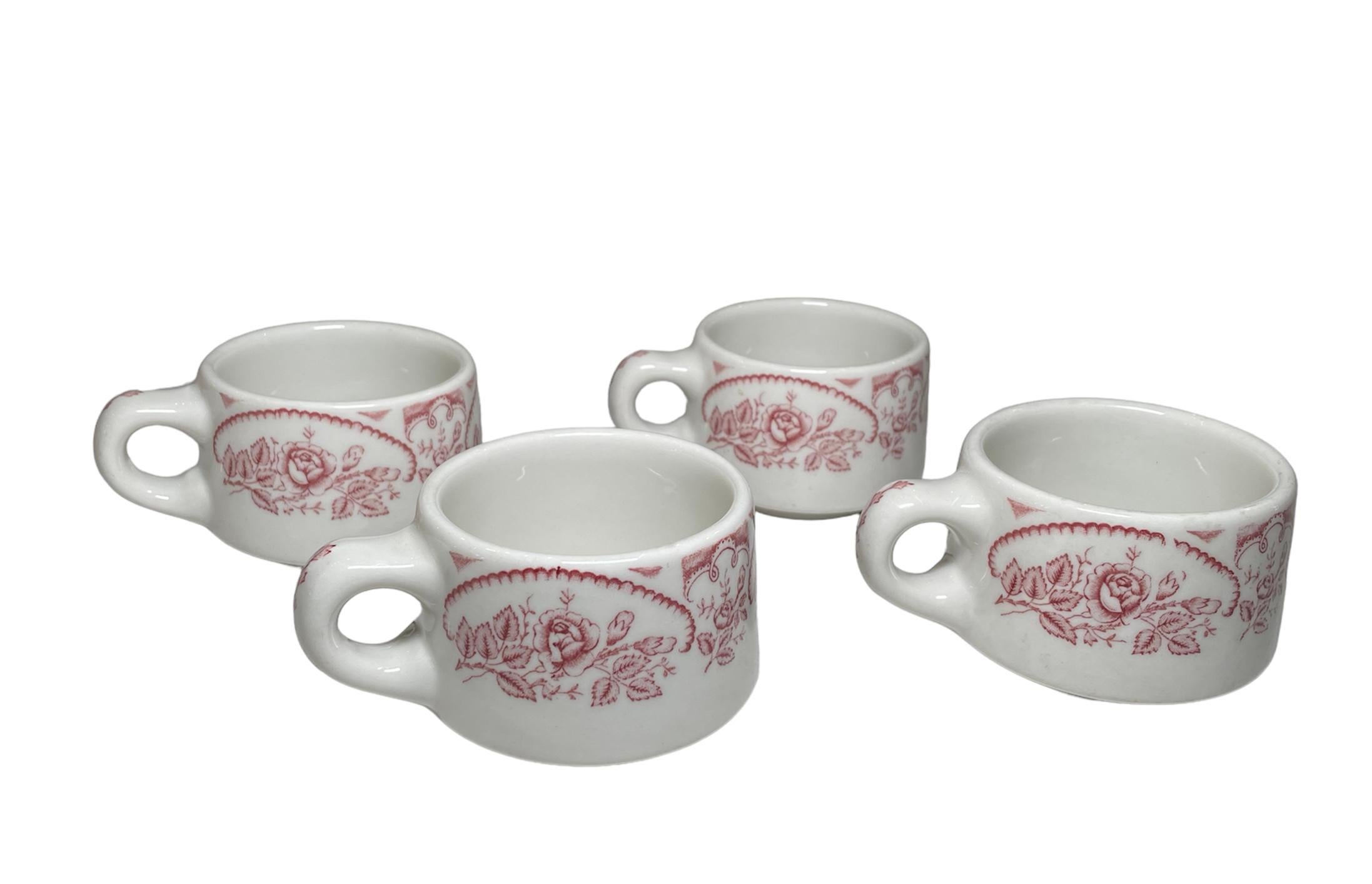 Set of Four Caribe China Coffee / Hot Chocolate Cup For Sale 3
