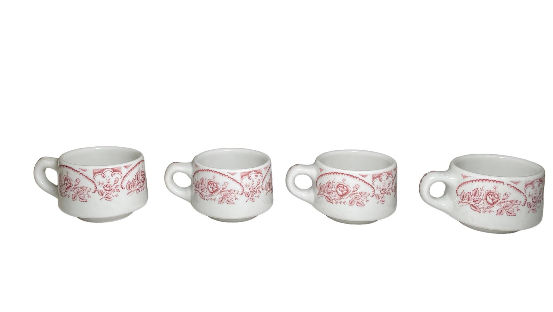 American Set of Four Caribe China Coffee / Hot Chocolate Cup For Sale