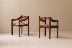 Set of four Carimate chairs by Vico Magistretti for Cassina, Italy 1970s.