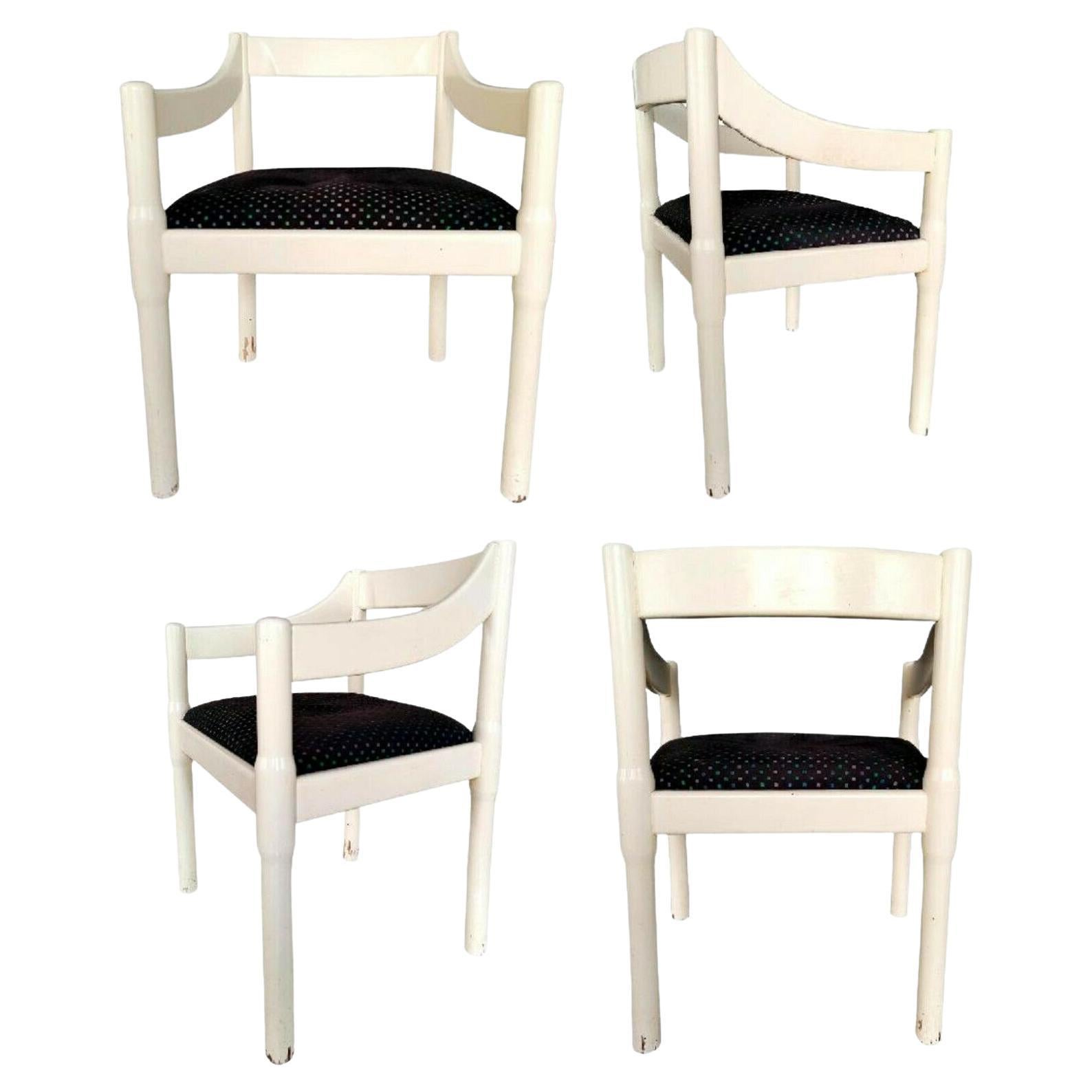 Set of Four "Carimate" Chairs Designed by Vico Magistretti for Cassina, 1960s