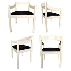 Set of Four "Carimate" Chairs Designed by Vico Magistretti for Cassina, 1960s