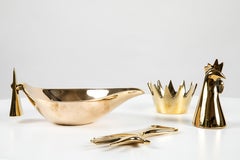 Set of Four Carl Auböck Brass Objects