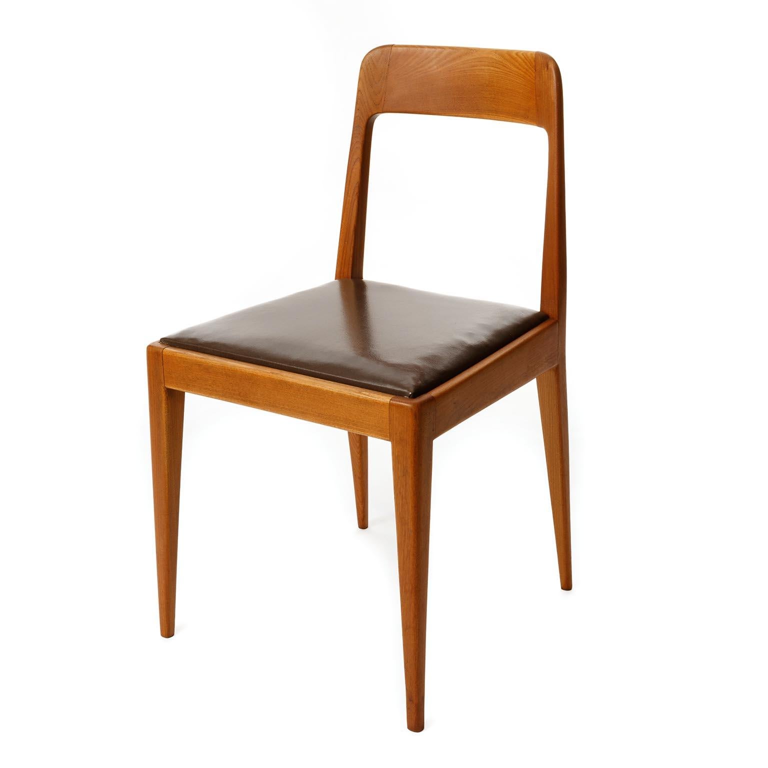 Mid-20th Century Set of Four Carl Auböck Chairs A7, Austria, 1950s For Sale