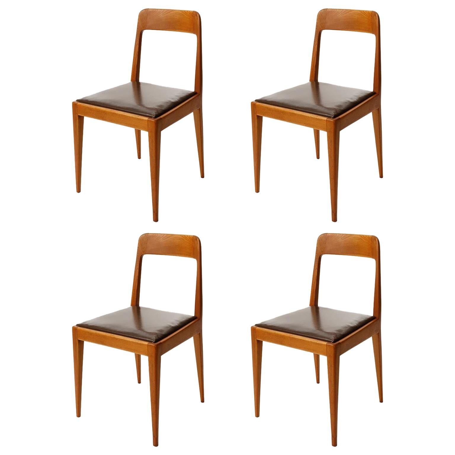Set of Four Carl Auböck Chairs A7, Austria, 1950s For Sale