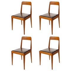 Set di quattro sedie Carl Auböck A7, Austria, anni '50