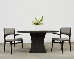 Set of Four Carlo De Carli Walnut Dining Armchairs