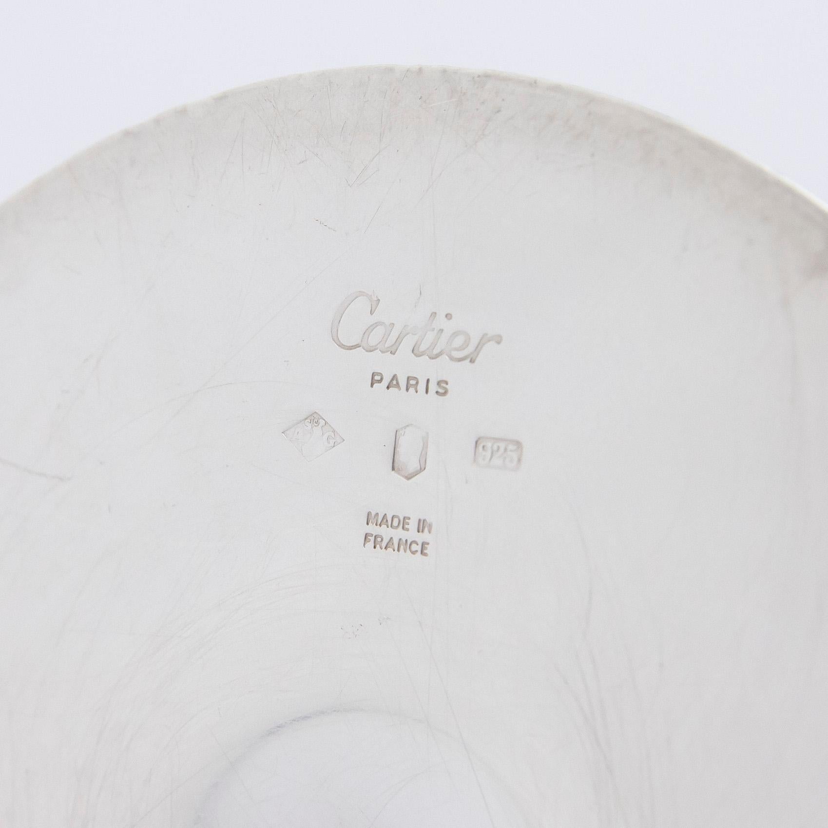 Set di quattro flûte da champagne in argento Sterling Cartier 