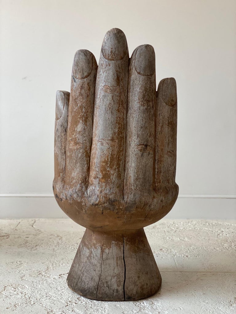 Set of Four Carved Wooden Hand Chairs at 1stDibs