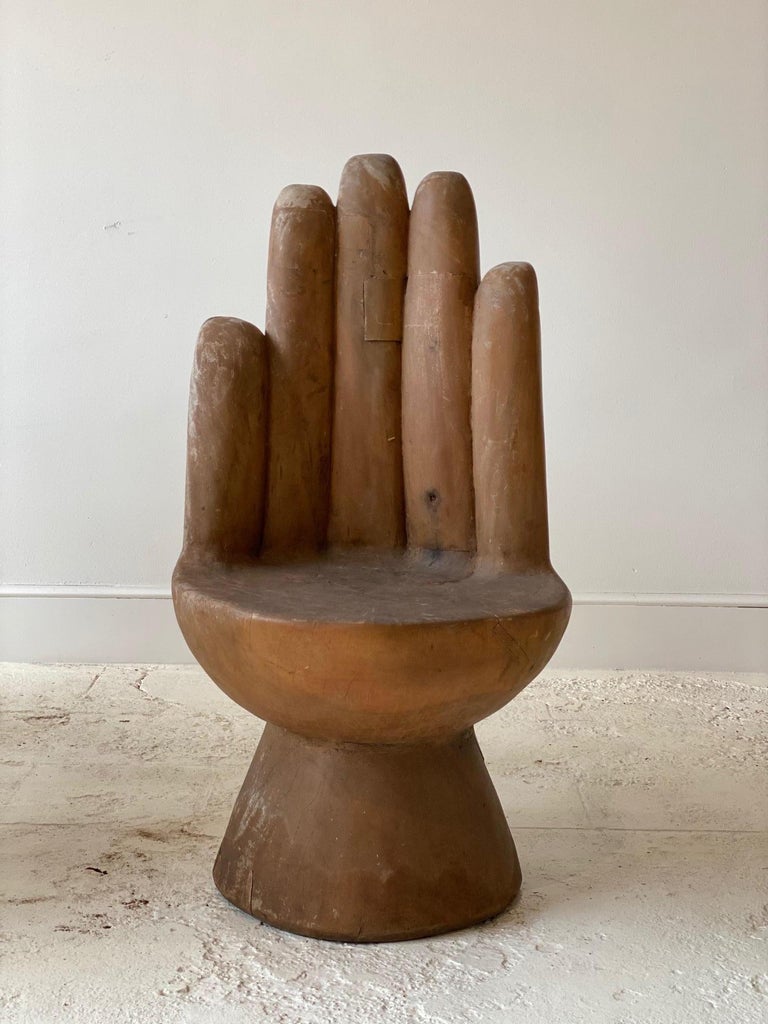 Set of Four Carved Wooden Hand Chairs at 1stDibs