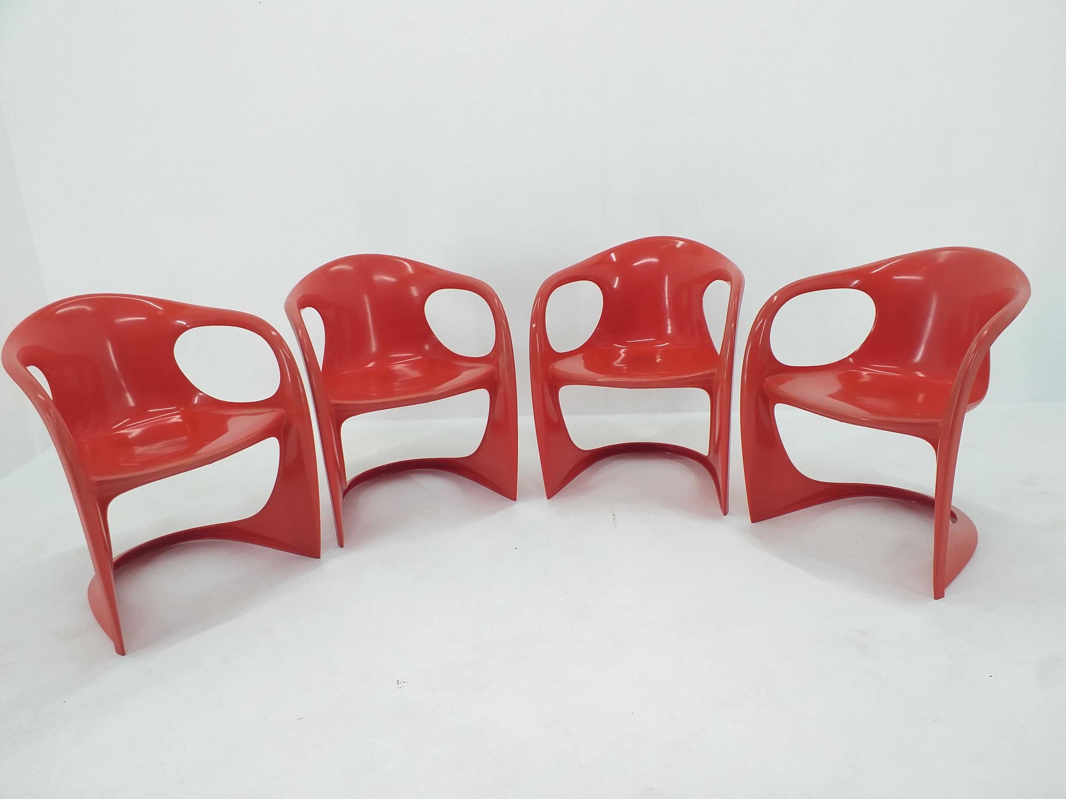 Set of Four Casalino Chairs, Alexander Begge, Casala, Germany, 1970s In Good Condition In Praha, CZ