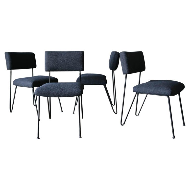 Set Of Four Case Study Iron Chairs By Inco Of California Circa 1955