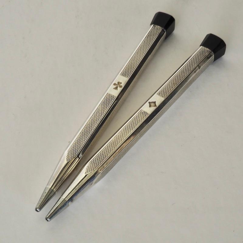 Early 20th Century Set of Four Cased Swiss Sterling Silver Bridge Pencils, Circa 1920