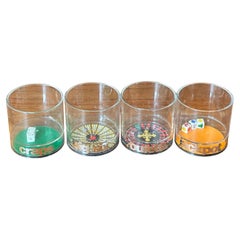 Set di quattro bicchieri "Casinò" in acrilico in scatola di Mike Wilson / Plus Four Design