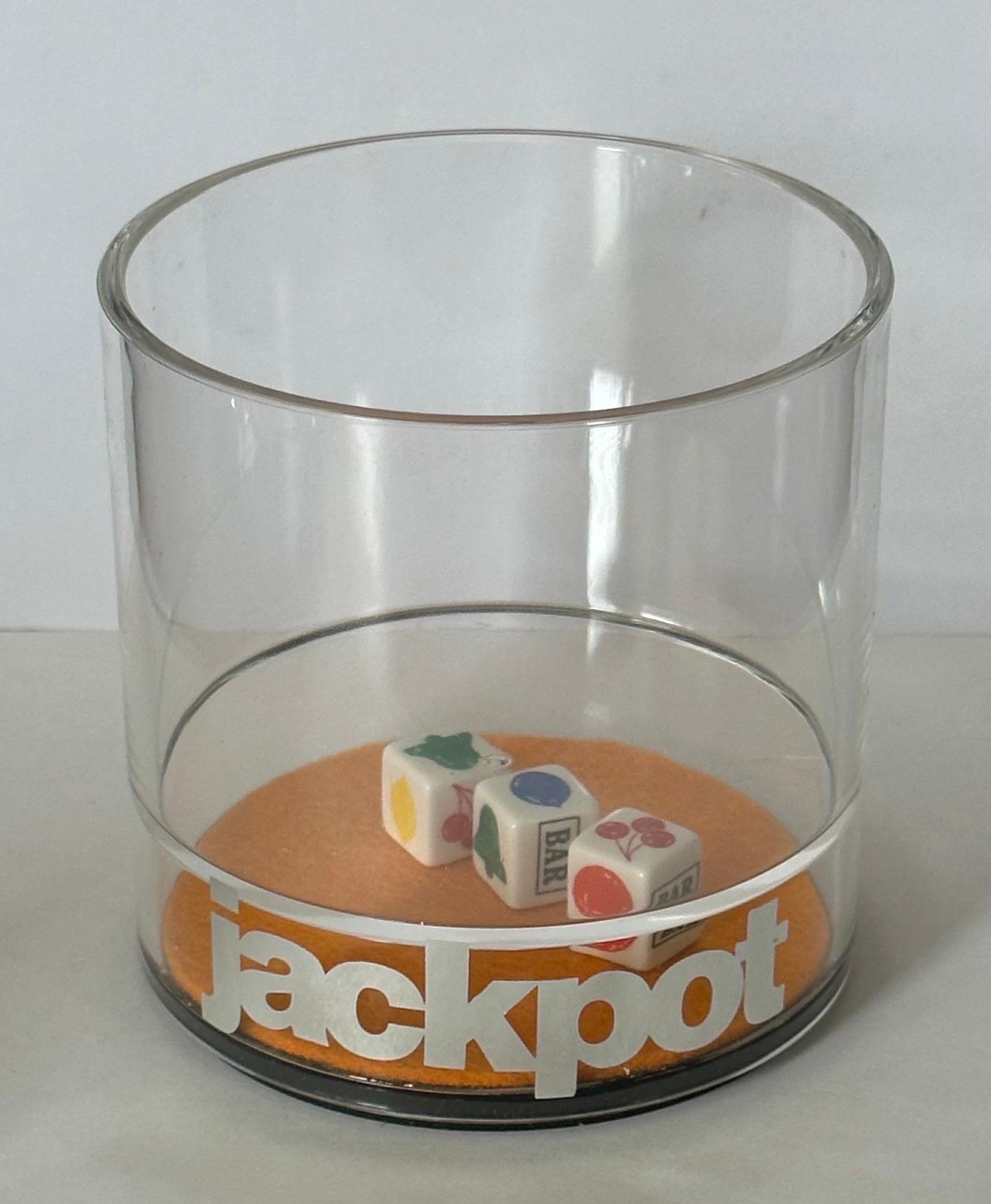 Américain Ensemble de quatre verres Casino en acrylique dans une boîte de Mike Wilson / Plus Four Design en vente