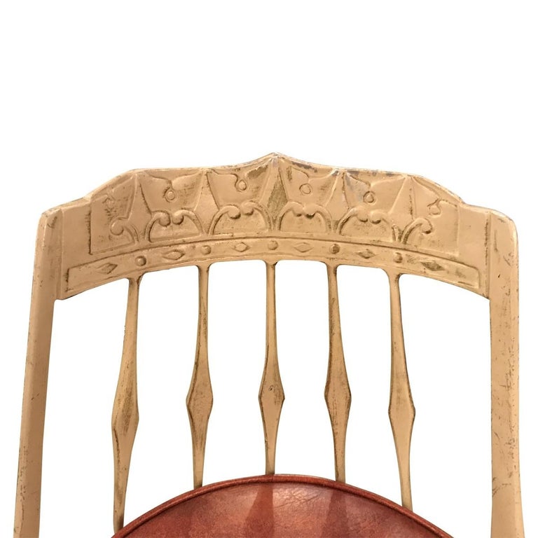 Set of Four Cast Iron Swivel Bar Stools at 1stDibs